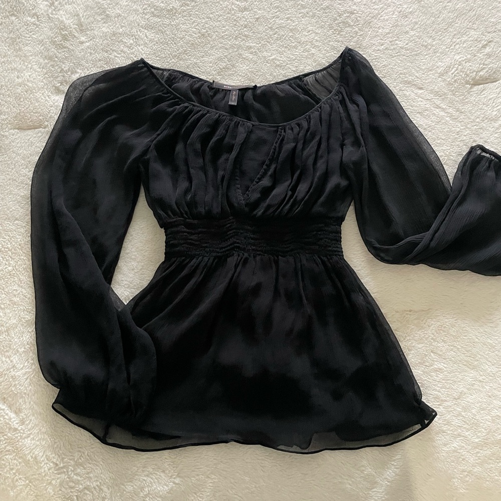 BCBG sheer top